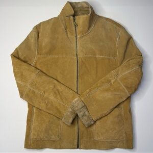 Vintage WINLIT Women’s Suede Leather Faux Fur Lined Jacket Full Zip Size XL